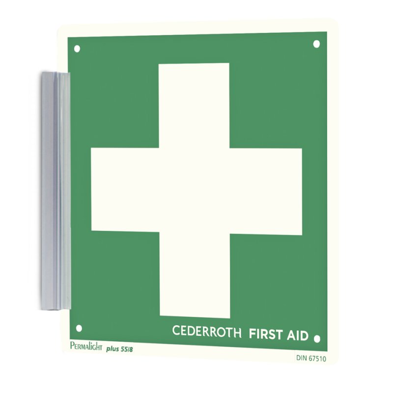 CEDERROTH reddingsbord rettungszeichen, nalichtend, 200×200 mm